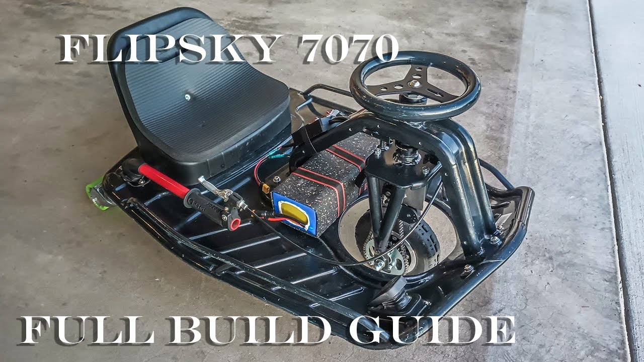 better than TAXI GARAGE! 40mph Crazy Cart Flipsky 7070 detailed build guide with parts list!
