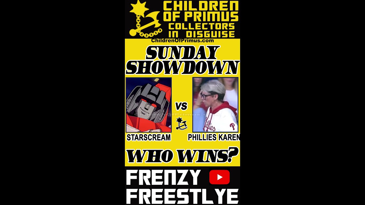 Starscream vs Phillies Karen #childrenofprimus #fypシ゚viral #shorts #transformers #toys #phillies