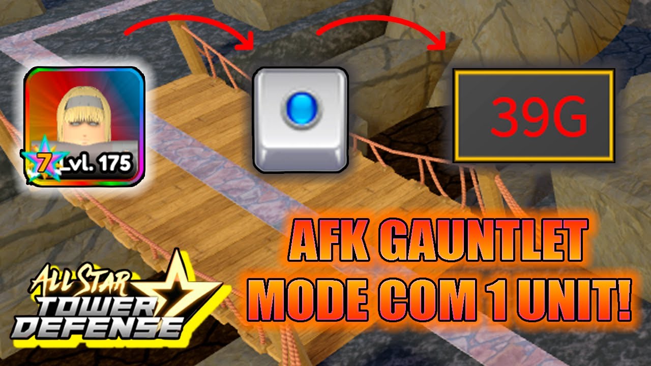 FARM AFK NO MODO GAUNTLET COM APENAS 1 PERSONAGEM! - ALL STAR TOWER DEFENSE