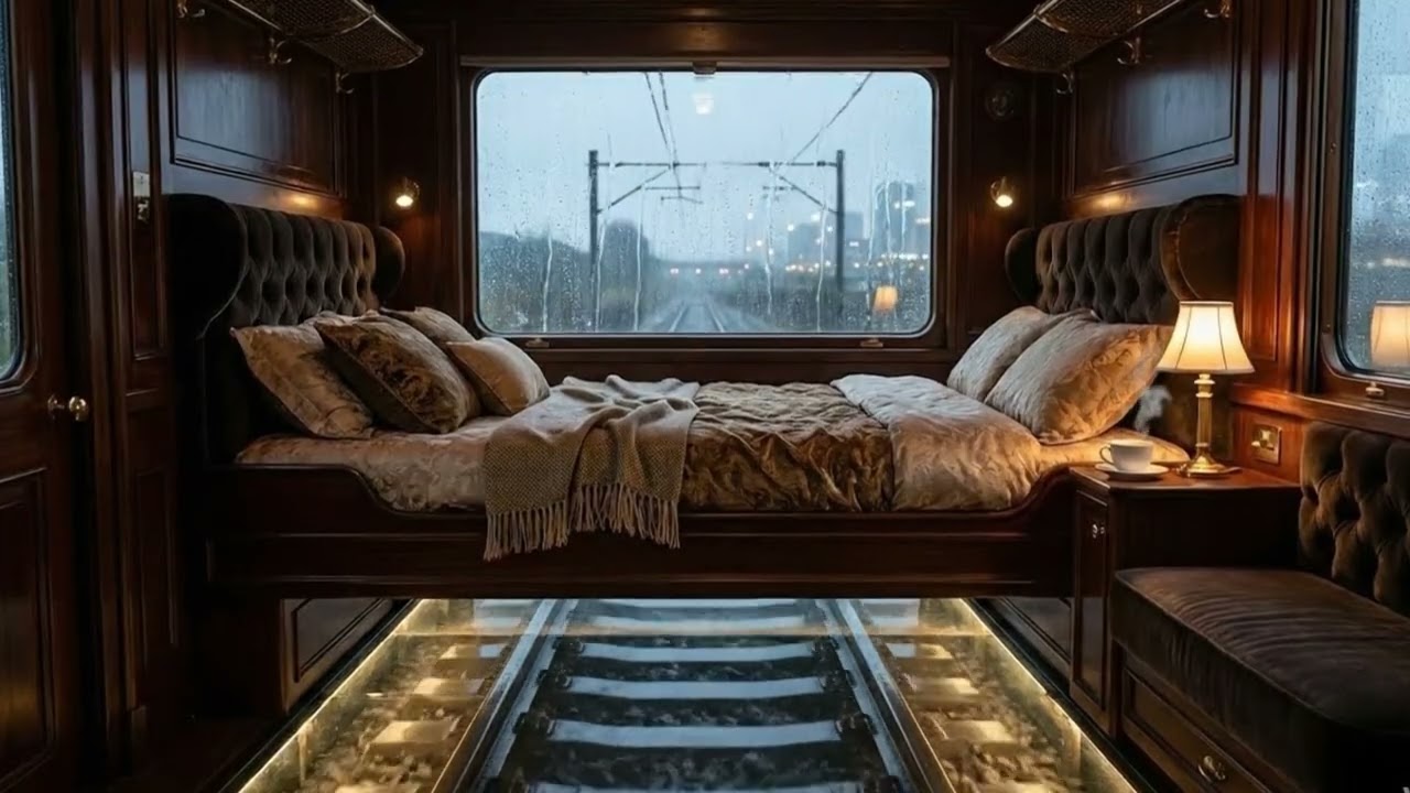 Rainy Night Luxury Train ASMR | Fall Asleep in This Exclusive Sleeper Car