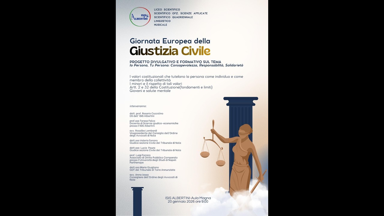 Conferenza in occasione della Giornata Europea della Giustizia Civile -  Liceo Albertini Nola