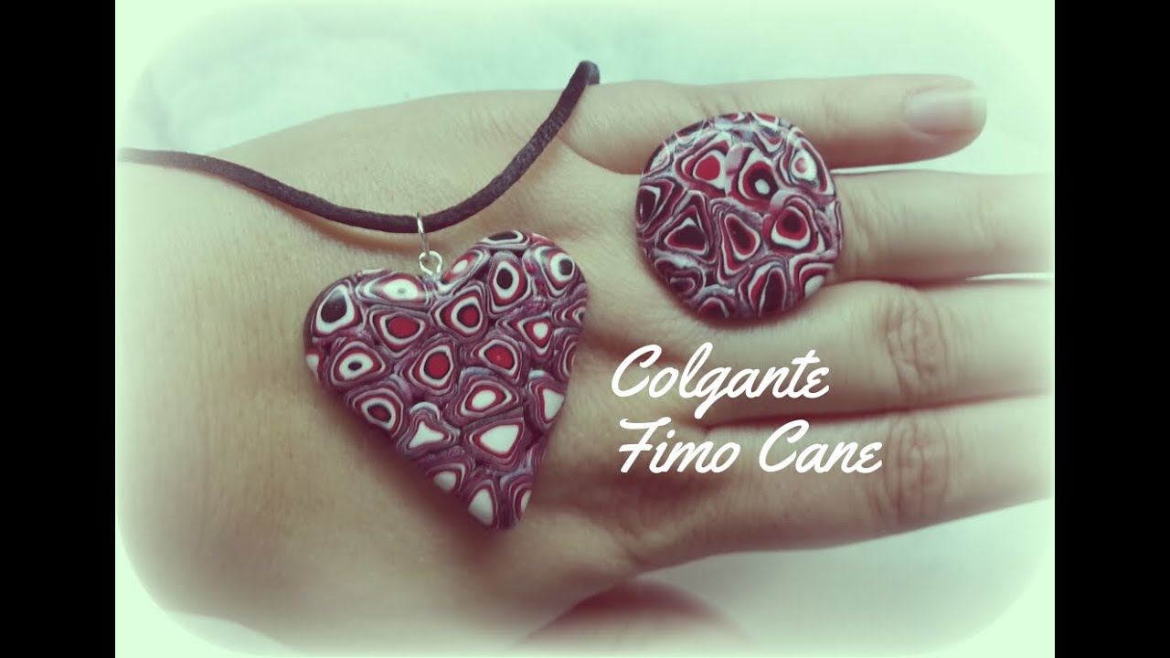 Colgante decorado con fimo cane (tutorial)