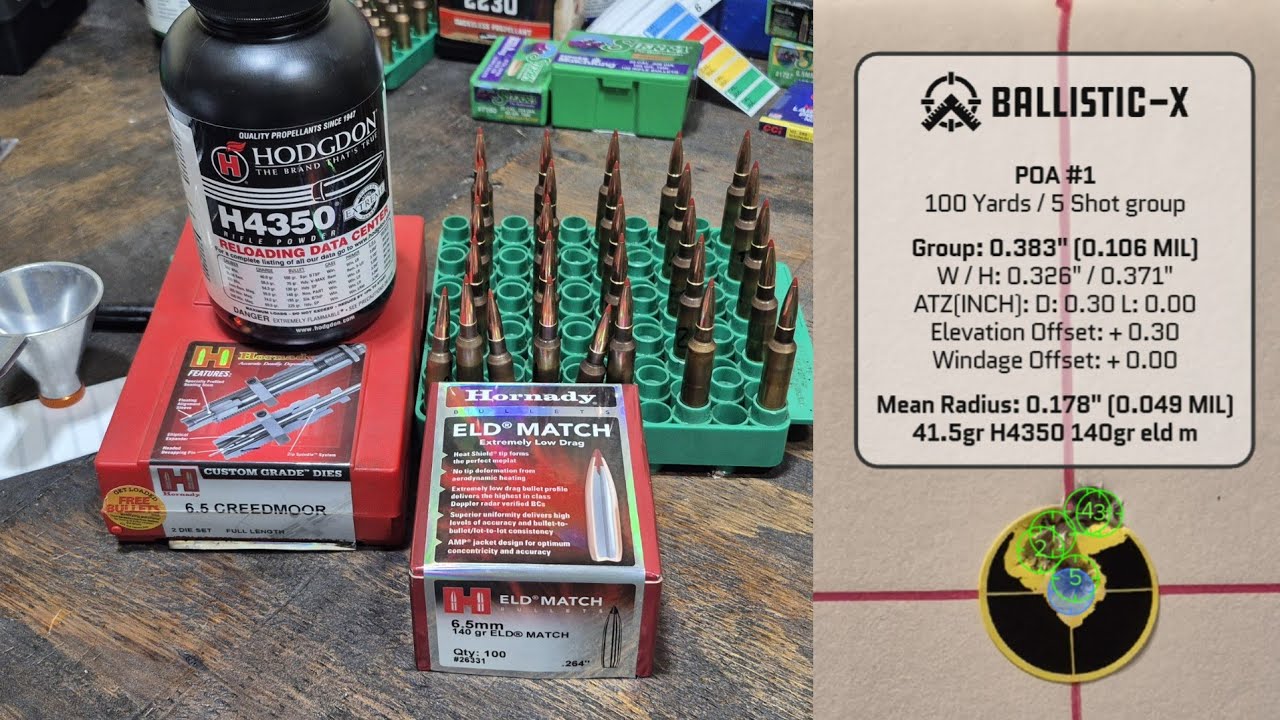 140GR ELD M ON MY BERGARA 6.5 CREDDMOOR B14 HMR