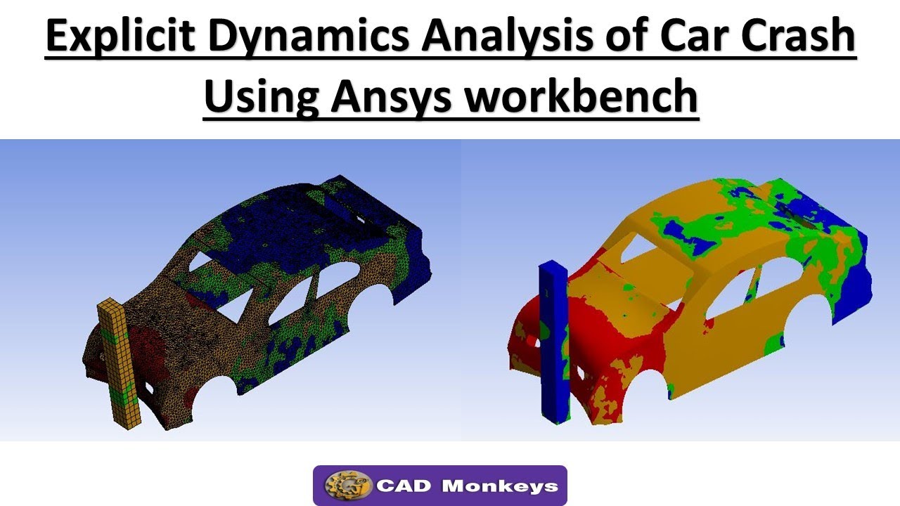 Explicit Dynamics Analysis of Car Crash using Ansys workbench🚙
