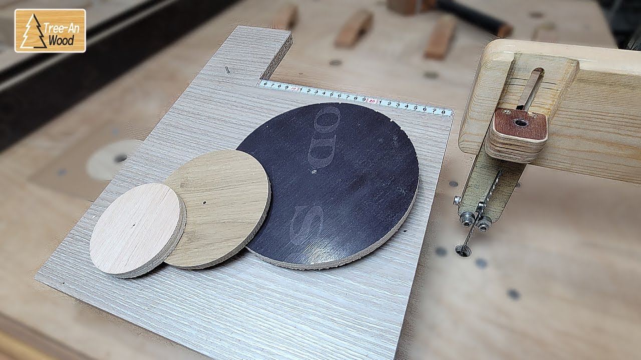 Simple circle cutting jig for jigsaw  // 심플한 원 가공지그 (직쏘기 용)