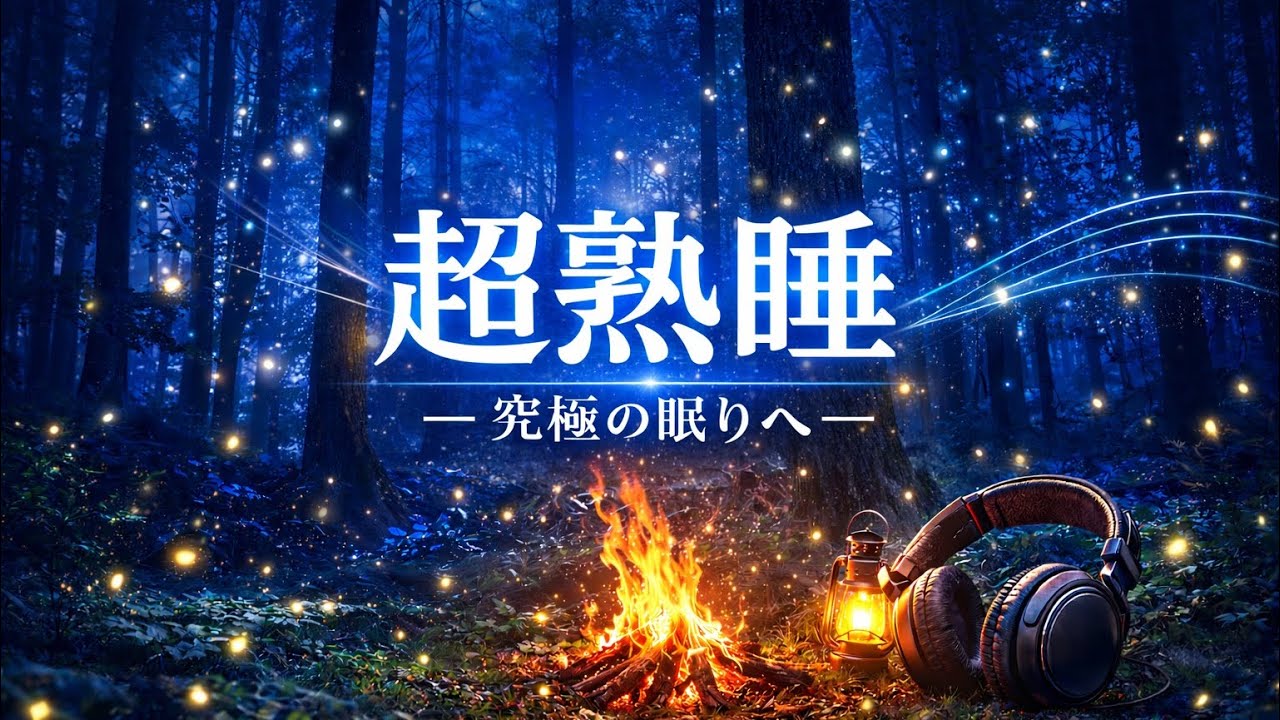 【3分で眠れる】深い睡眠へ導く焚き火の音BGM｜不眠解消・リラックス・1時間用