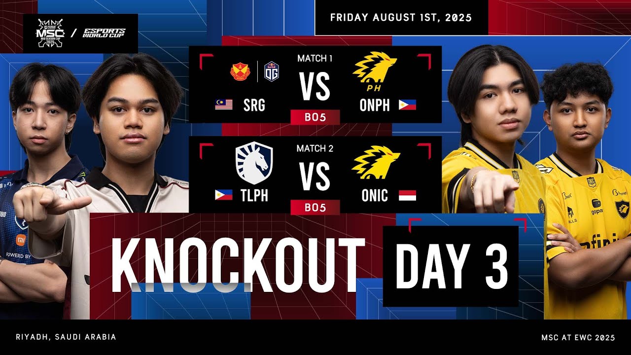🔴 LIVE | KNOCKOUT STAGE DAY 3 | MLBB MSC at EWC 2025 | (ENG)