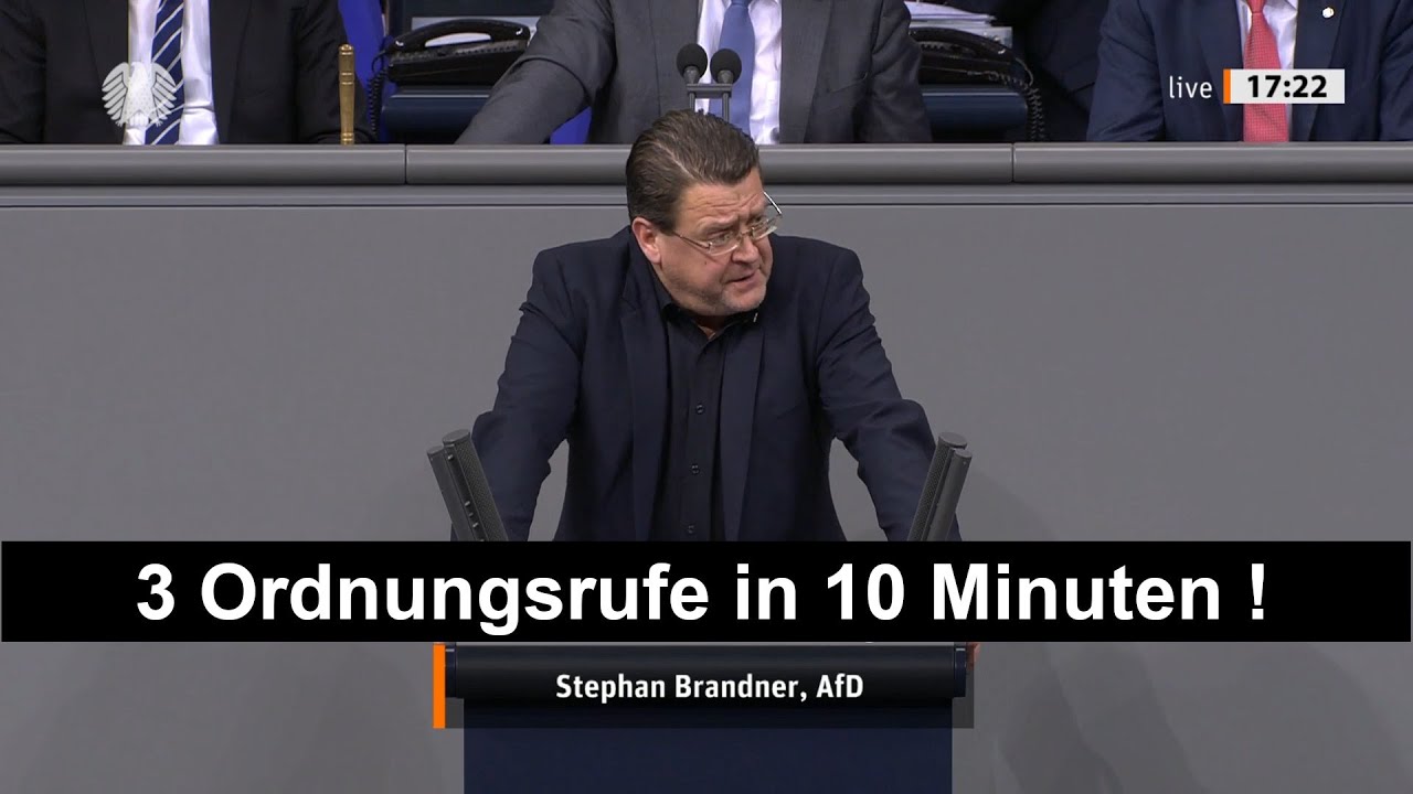 UNGLAUBLICH! AfD-P&ouml;bler Brandner kassiert 3 Ordnungsrufe in nur 10 Minuten!