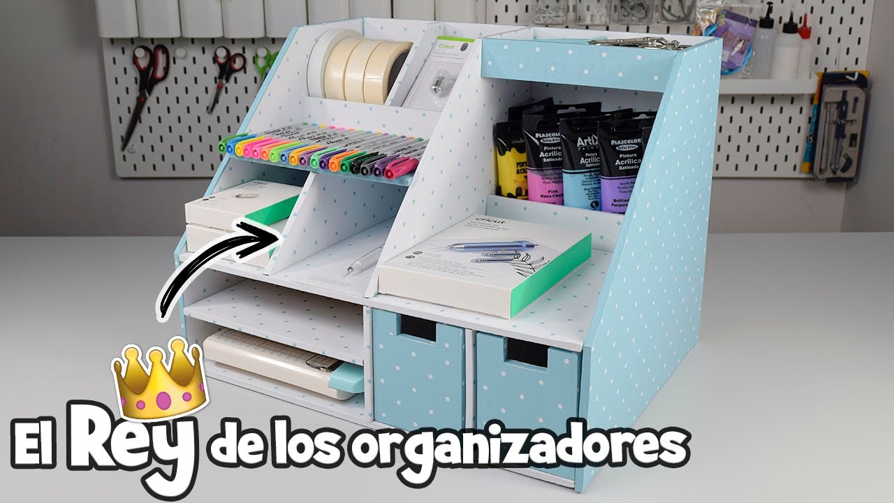 Organizador de cartón para materiales y herramientas de gran tamaño