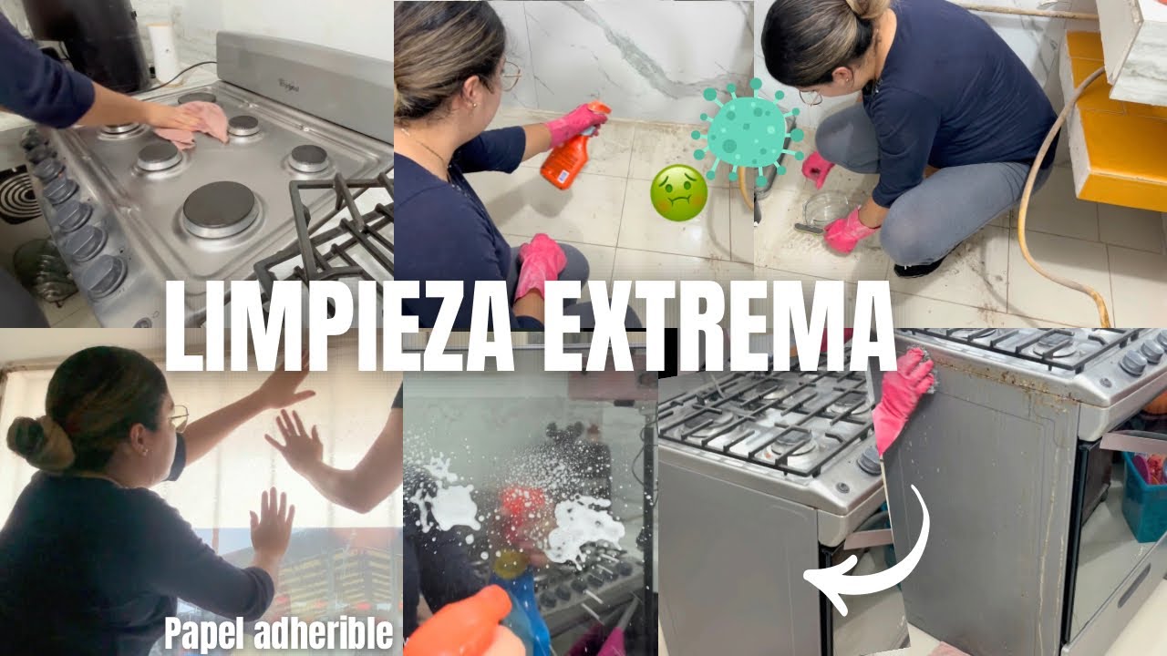 LIMPIANDO A PROFUNDIDAD LA COCINA🫧🧹+ Poniendo papel adherible en la ventana 🪟| Yary Balher
