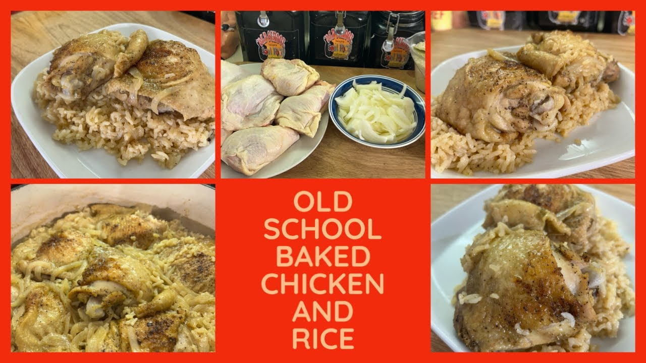 OLD SCHOOL BAKED CHICKEN THIGHS AND RICE/This Is The Perfect Sunday  One Pot Dinner/ITS SO EASY