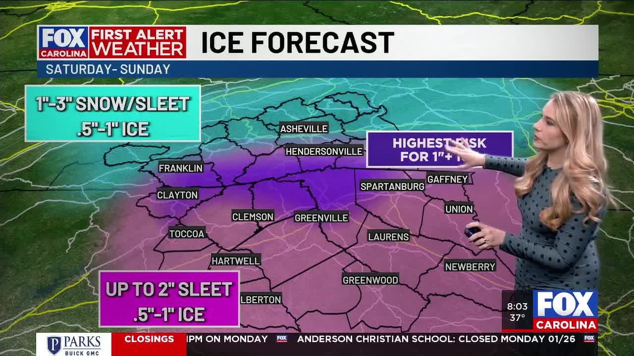 Snow showers move into mountains, winter storm to hit Upstate tonight