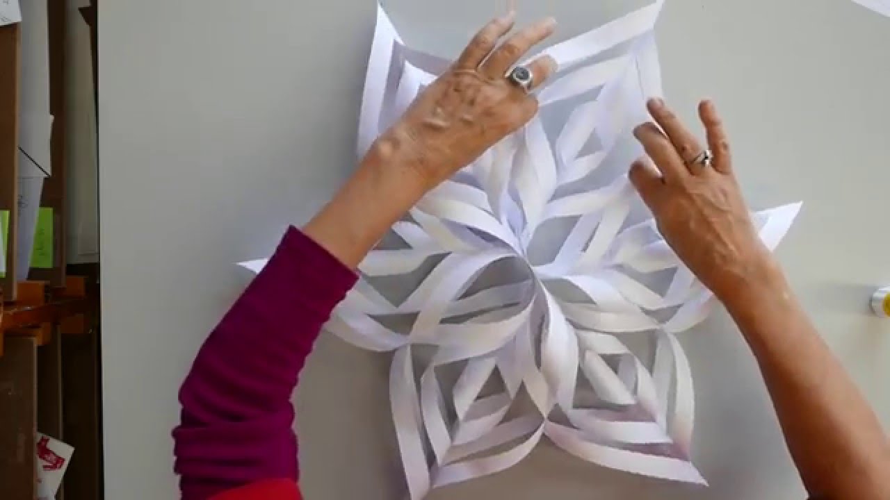 How to Make a Paper 3D Snowflake Ornament or Decoration