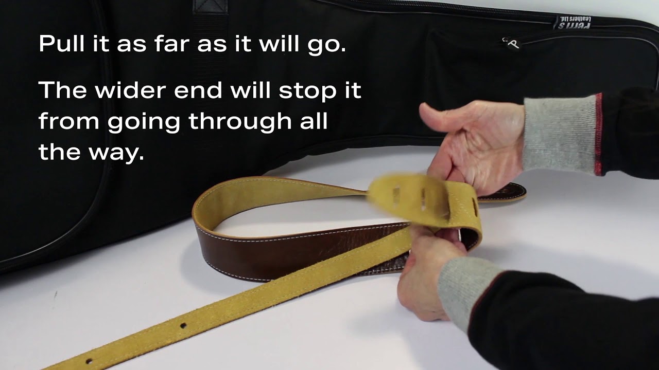 Perri's - How to adjust a one piece leather guitar strap