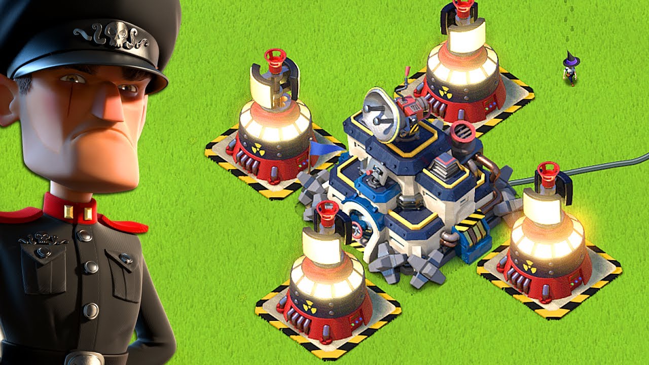 Boom Beach 4 MAX MICROWAVERS VS DEFENDING HAMMERMAN