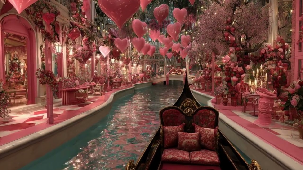 Valentine’s Day Boat Ambience 🛶💖 Romantic Indoor Canal & Spanish Guitar