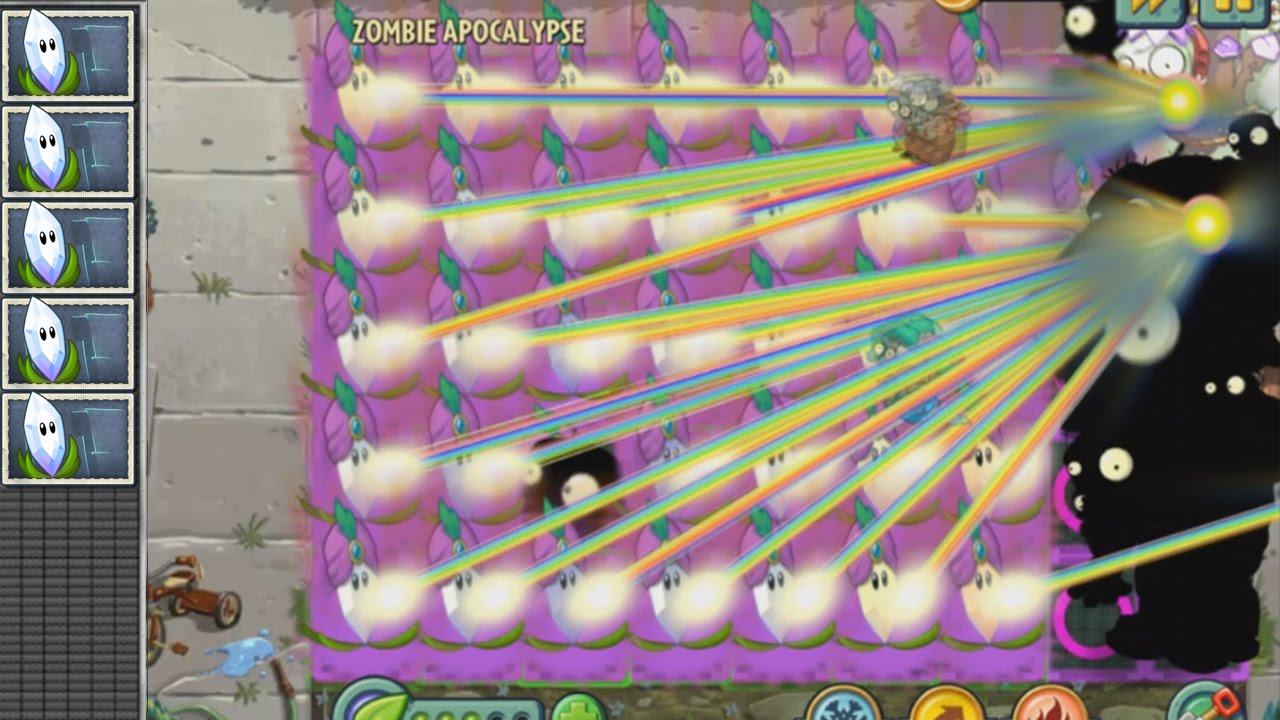 Plants vs Zombies 2 Hack - Magnifying Grass vs all Gargantuar