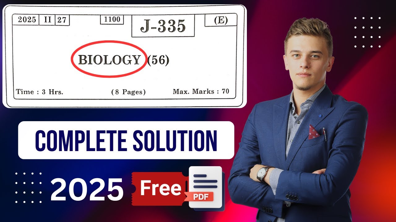 Biology 2025 Board Exam Question Paper Solution | Complete Solution Maharashtra Board | HSC | 12th
