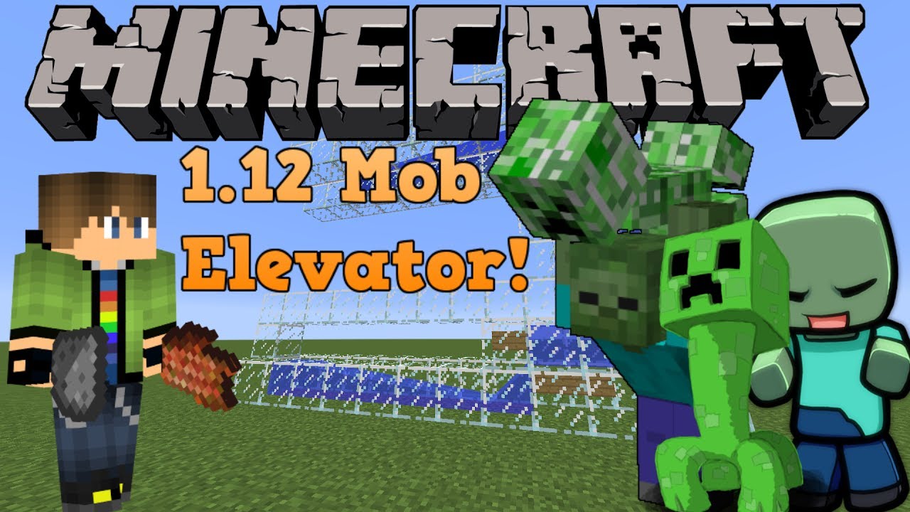 Minecraft Tutorial: MOB ELEVATOR (Works With Creepers) WORKS IN 1.13