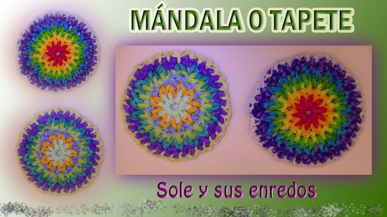 Cómo hacer un Mándala o tapete con gomitas elásticas