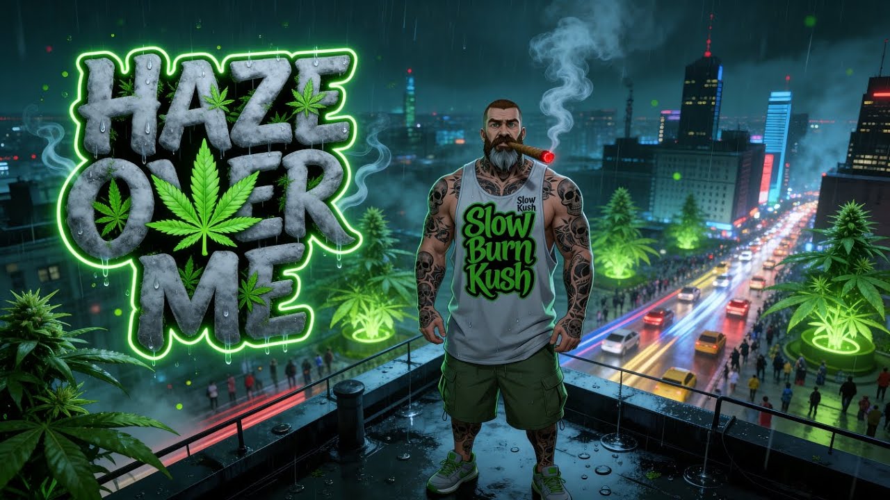 🌿 HAZE OVER ME | SlowBurnKush | Sad Smoking Song | Emotional Cannabis Blues Rap 🎙️💨