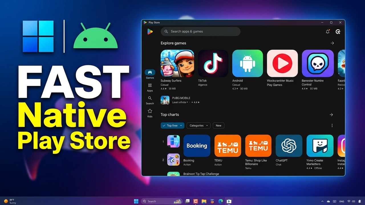 Install Google Play on Windows 11/10 — No Emulator | WSA Full Setup (2025)