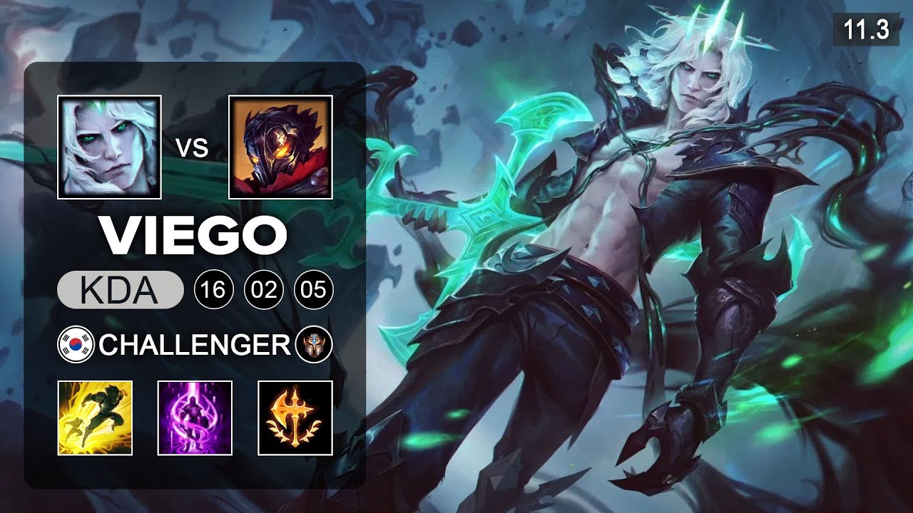 Viego Mid vs Viktor - KR Challenger Patch 11.3