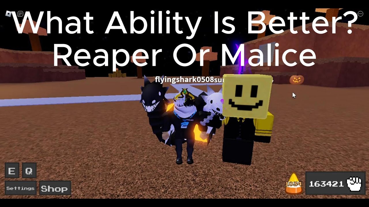 Roblox Ability Wars What Ability is Better Reaper Or Malice