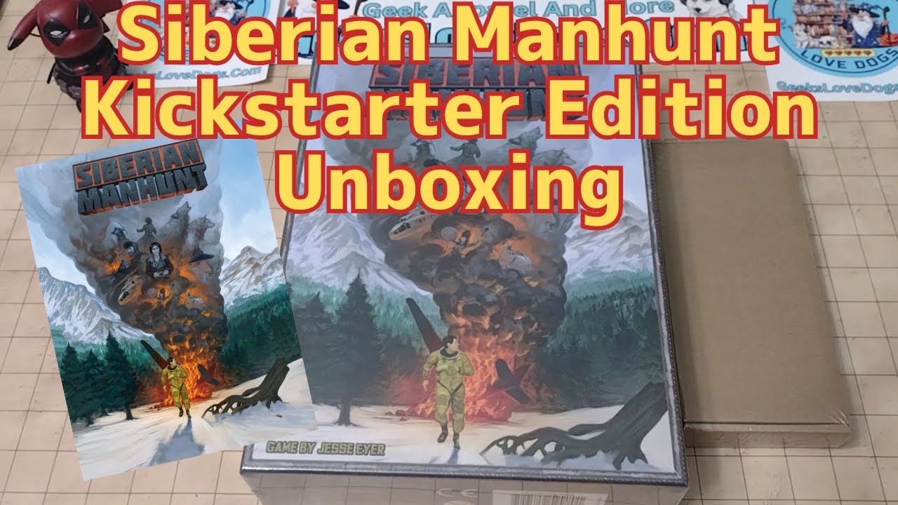 Siberian Manhunt Kickstarter Unboxing 2 player Board game
