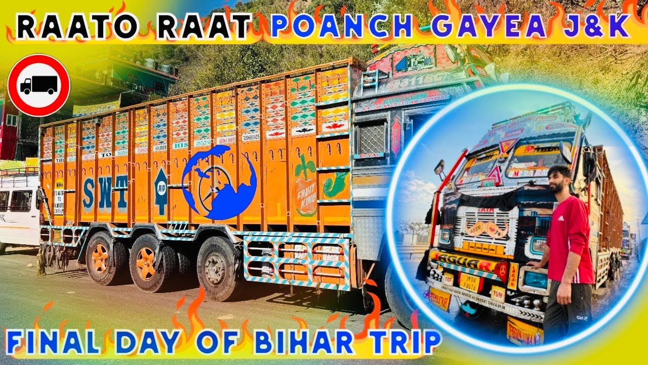 Crossed 4000 Km Trip in 13 Days 🚛 || Raato Raat Poanch Gaye J&K 😘 #rajawaseemvlog #vlog 