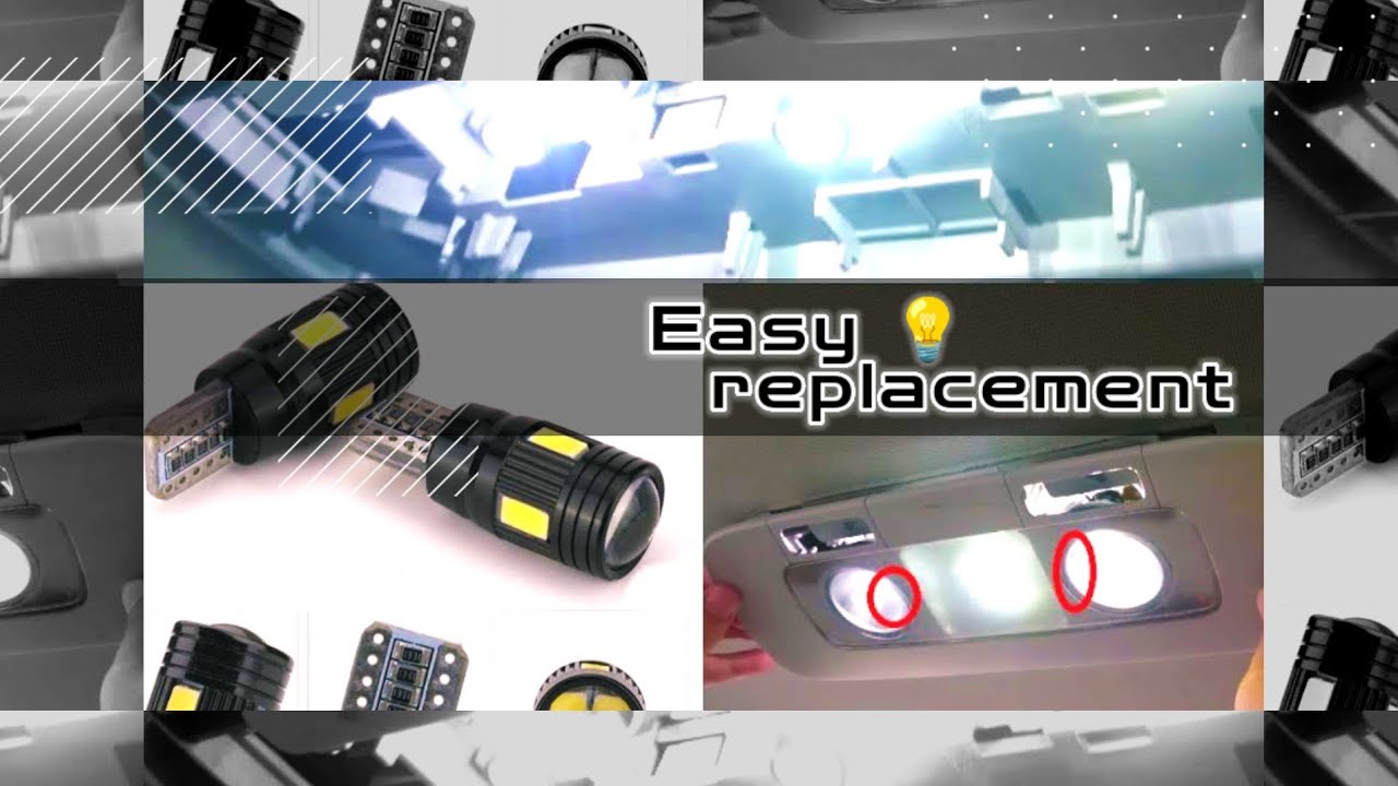 Volkswagen Passat B6 Interior Overhead Light Bulb Change Installing T10 High Power White LED