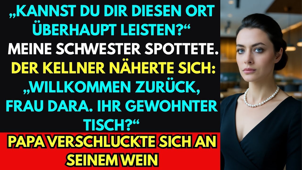 Beim Abendessen verspotteten sie mich als arm – dann begrüßte der Kellner mich als Besitzer