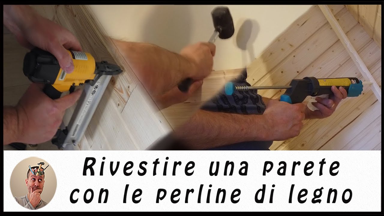 Mettere le perline di legno per rivestire le pareti.