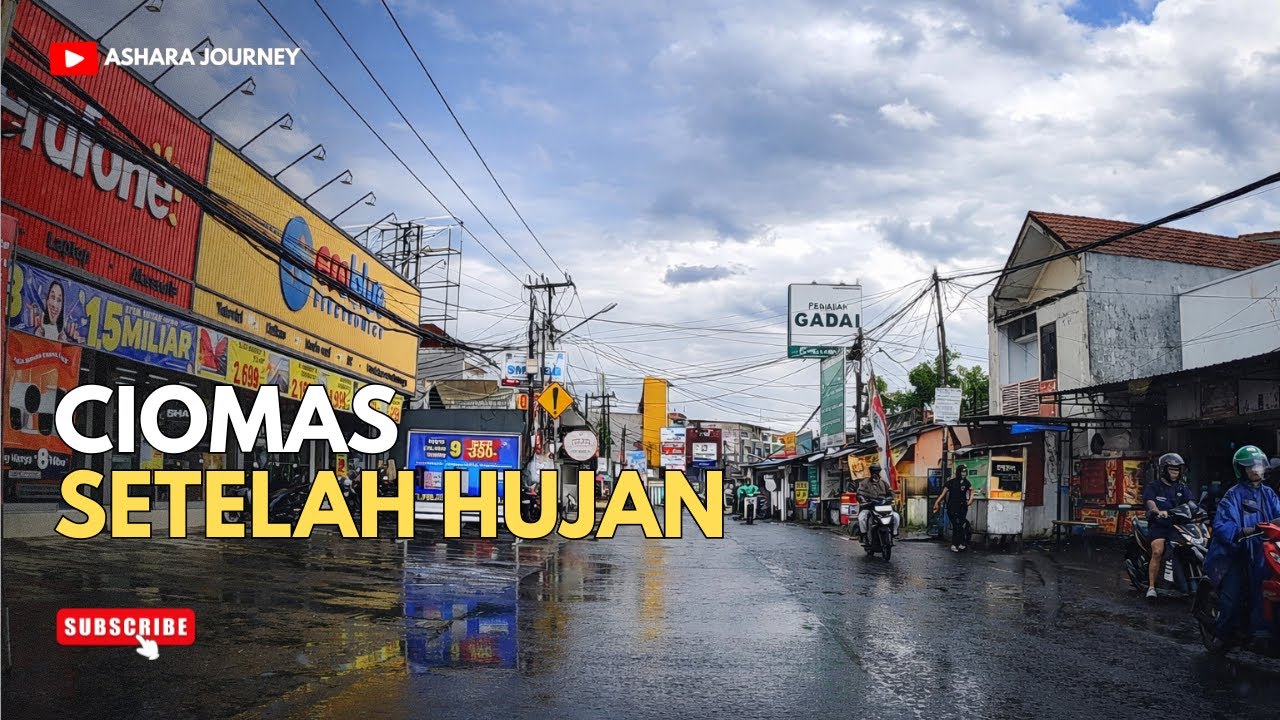 Suasana Jalan Ciomas Setelah Hujan 🌧️ | Ramai Motor & Aktivitas Warga