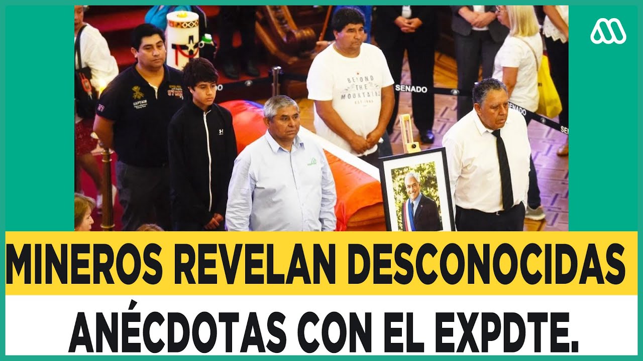 Mineros rescatados en el yacimiento de San José llegan a despedir al expresidente Piñera