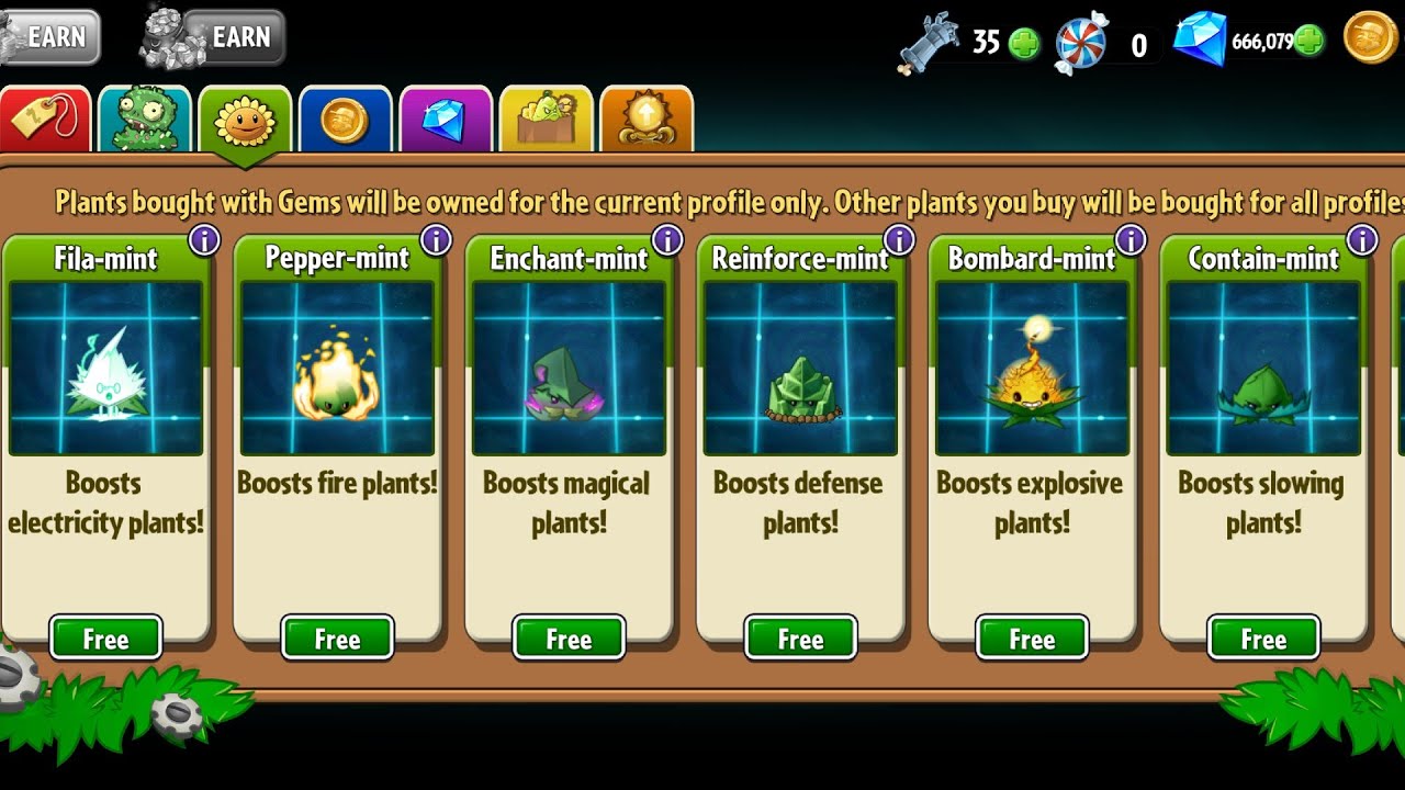 Plants vs. Zombies 2™ || Get Free All Mints, Shadow Peashooter, Goo Peashooter and Sling Pea |||