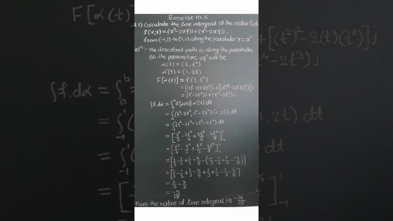 MSc 1 Advance Calculus Exercise 10.5 Solution 