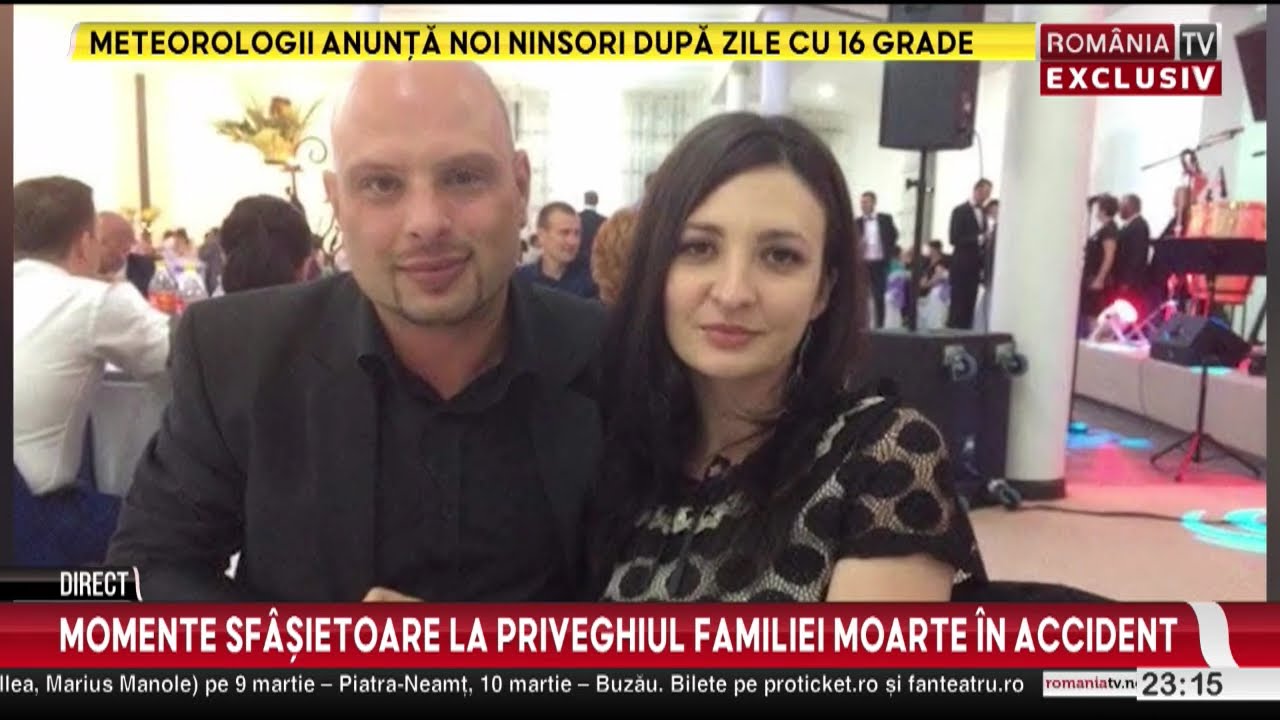 Primele imagini de la priveghiul lui Sorin și Diana! Ce a pus familia cu trupul fetiței lor