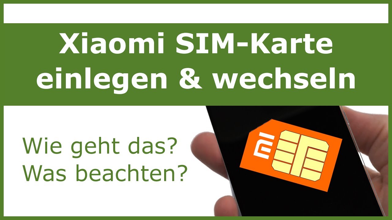 Xiaomi SIM Karte einlegen