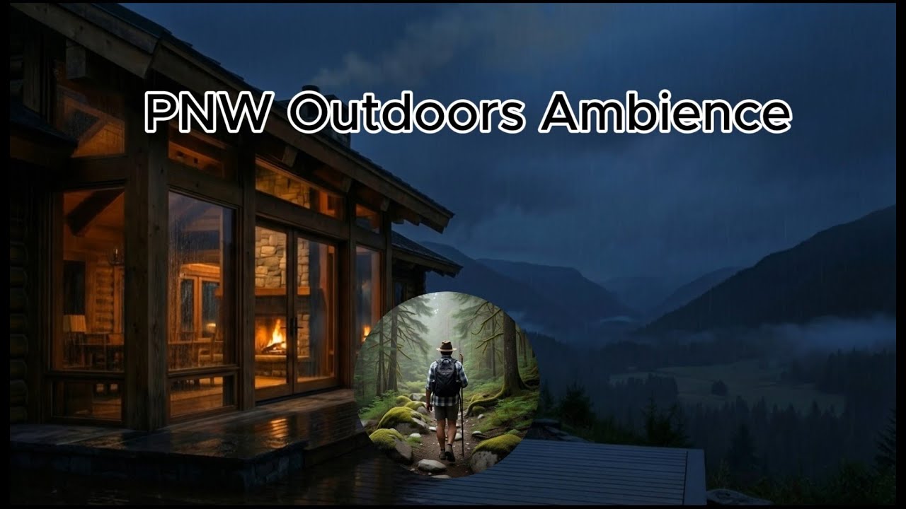 Cozy Mountain Cabin Rain at Night | Deep Sleep, Meditation & Relaxation Ambience