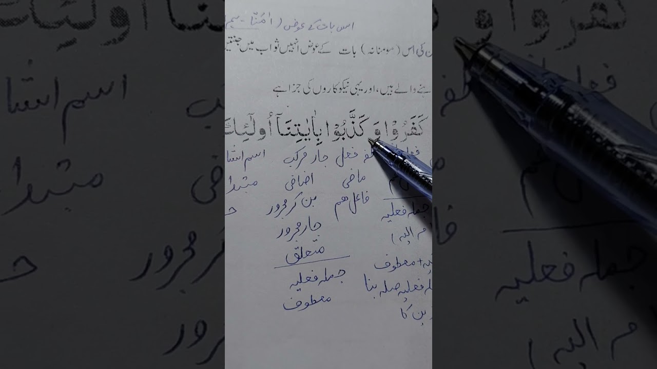 Grammatical analysis of surah Almaidah ayat 85-86-87 