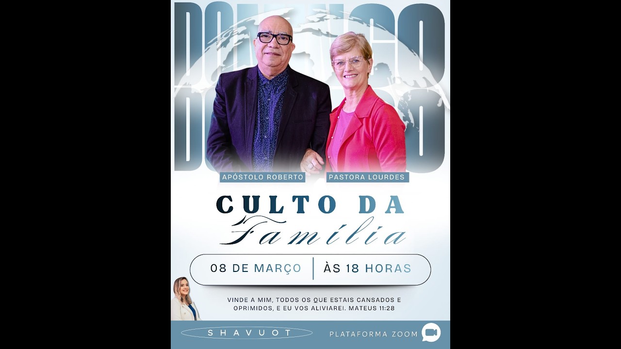Culto de Domingo 08/03/2026 - Ap. Roberto e Pra. Lourdes
