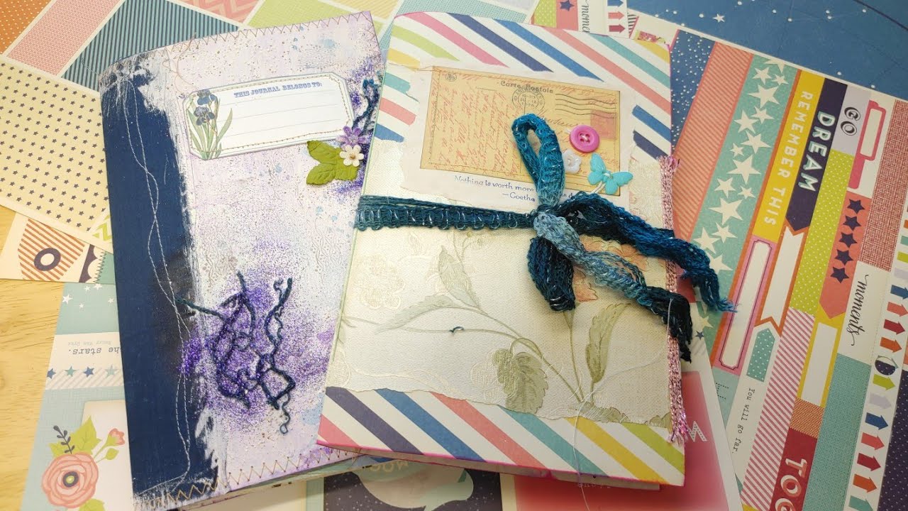 Using Up a 12x12 Paper pad - Journal Covers & Flip Through