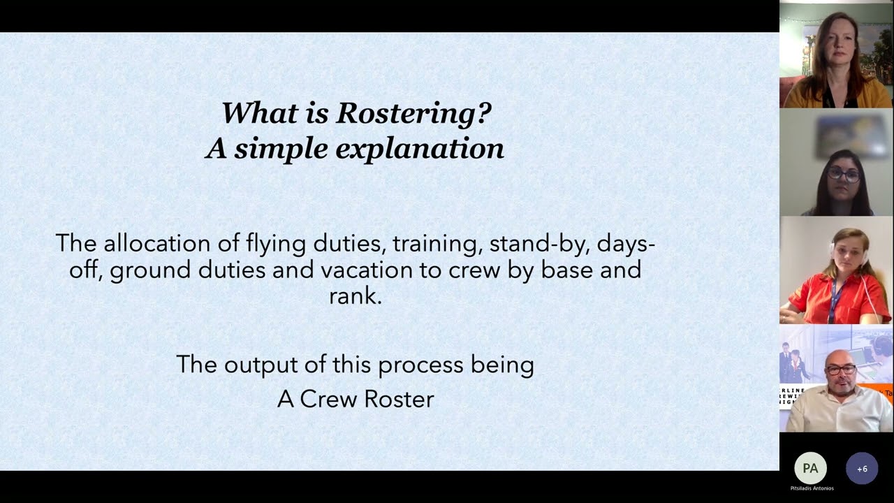Crew Rostering - Focus Topic Presentation - Airline Crewing Enigma - Expert Think Tank