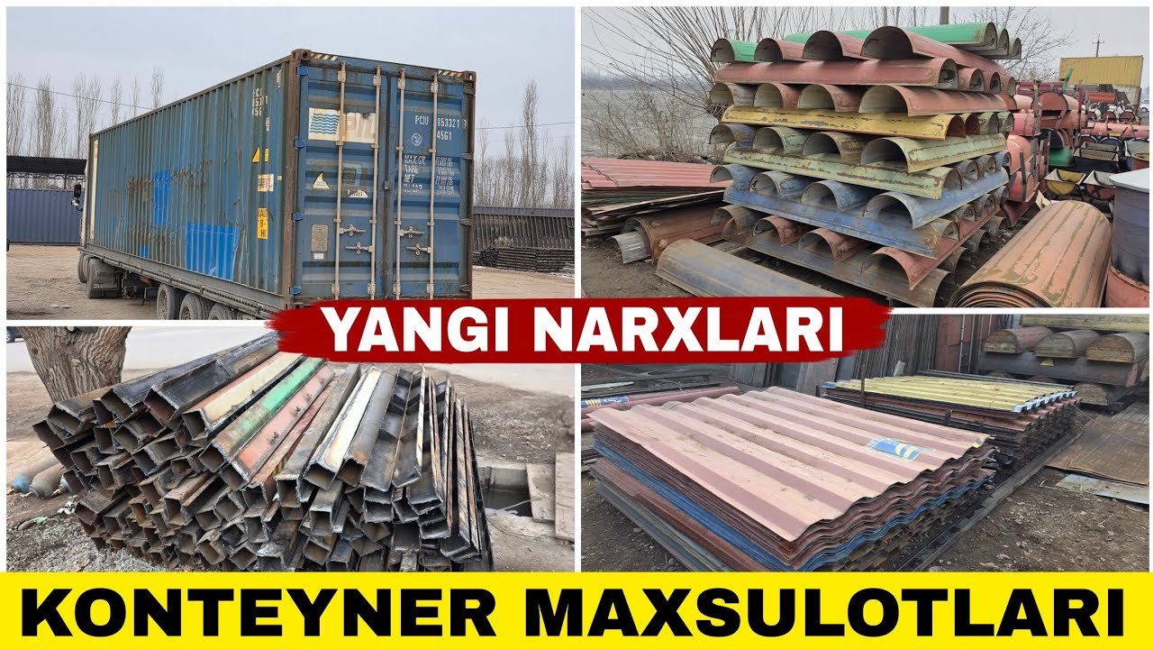KANTEYNER MAXSULOTLARI VA MOL OXIR QO'Y OXIR NARXLARI