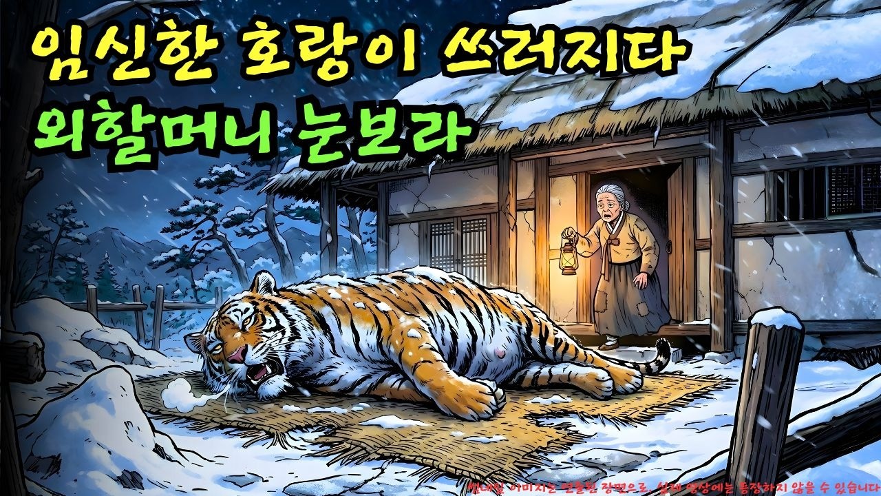 👉 눈보라 속에서 임신한 호랑이가 외할머니 집 앞에 쓰러졌다… 그날 밤, 과연 무슨 일이 벌어진 걸까?ㅣ옛날이야기 ㅣ민담 ㅣ오디오북ㅣ전설ㅣ설화 ㅣ야담