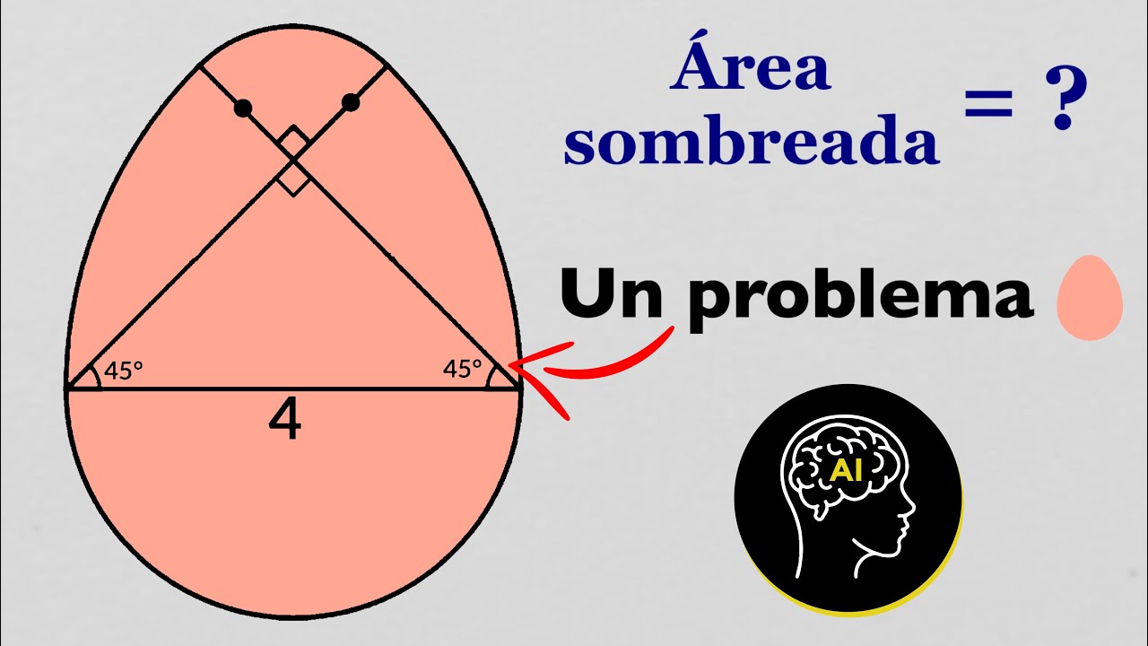 ¿Puedes calcular el área sombreada? | 🤓👉🥚