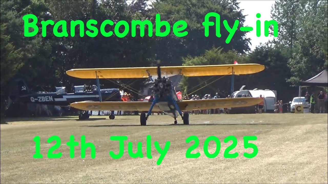 Branscombe fly-in 2025        12th July light aircraft, Ikarus C42 from Exeter