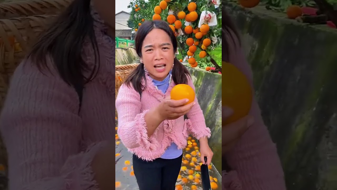 &iexcl;As&iacute; Se Cosechan Naranjas en Asia Directamente en Canales de Agua!🍊🌊 #shorts
