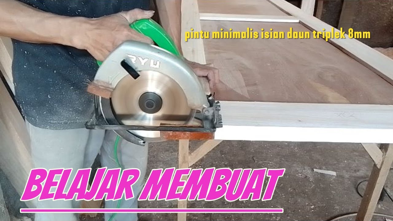 Cara membuat pintu isian triplek 8mm || triplek minimalis / pintu triplek
